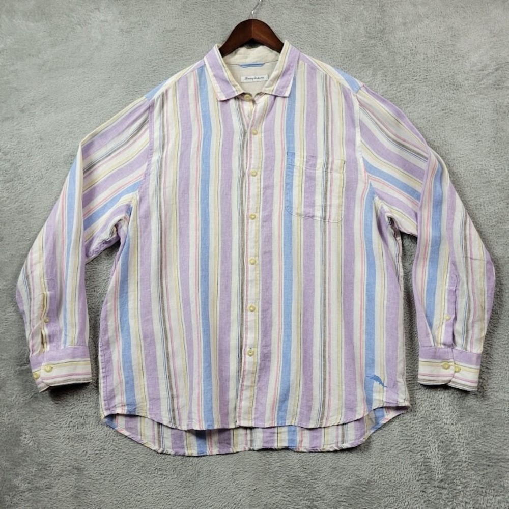 Tommy Bahama Multicolor Striped Casual Button Down Shirt